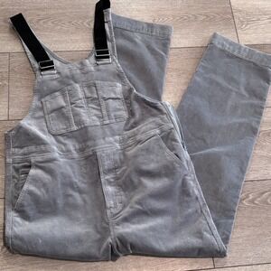Stoic Corduroy Overalls Womens Medium Grey Adjustable Straps Utility Outdoors